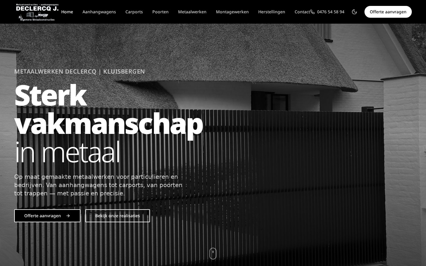 Website Metaalwerken Declercq