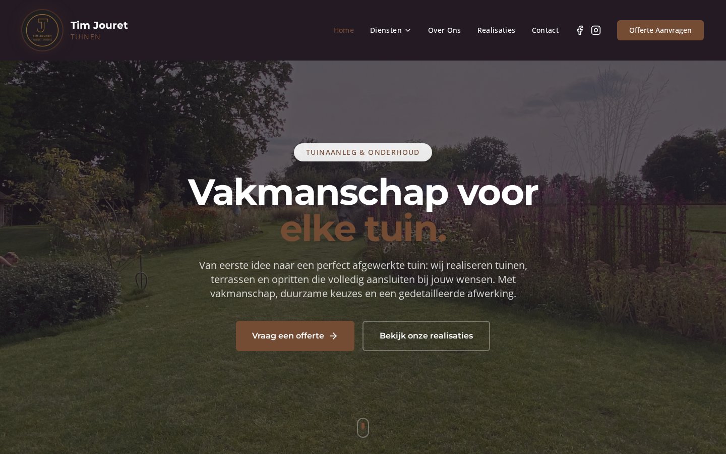 Website Tuinen Tim Jouret