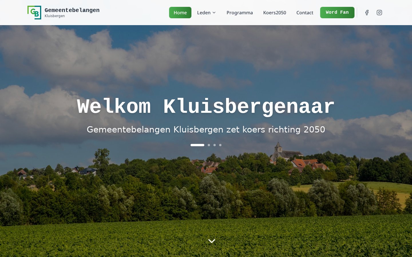 Website Gemeentebelangen Kluisbergen
